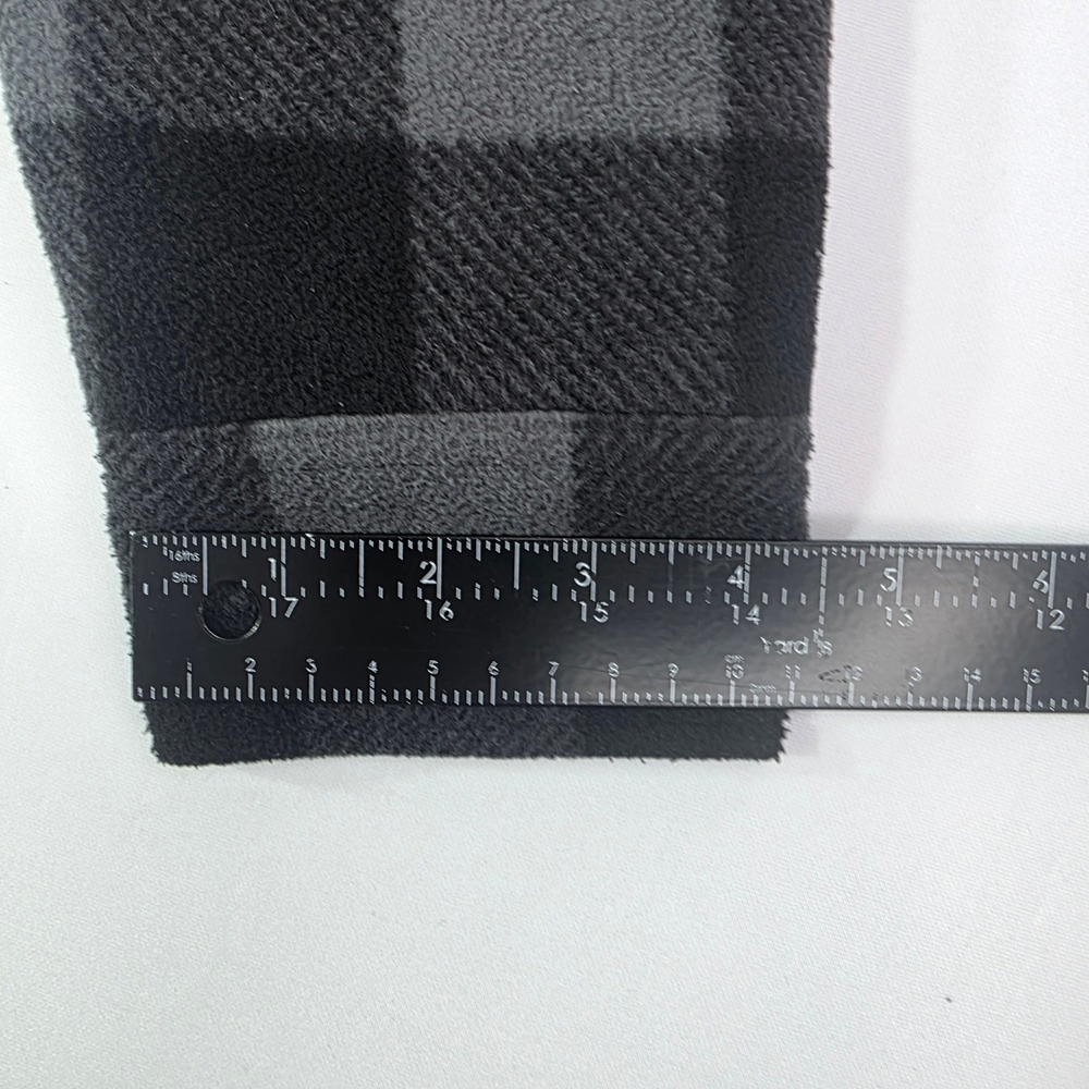 Volcom Mens Buffalo Plaid Fleece Shirt Jacket Grey Black Quilted Lining Size M - Picture 5 of 14